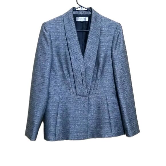 TAHARI Gray Blazer Jacket Sz 12 - Picture 1 of 9